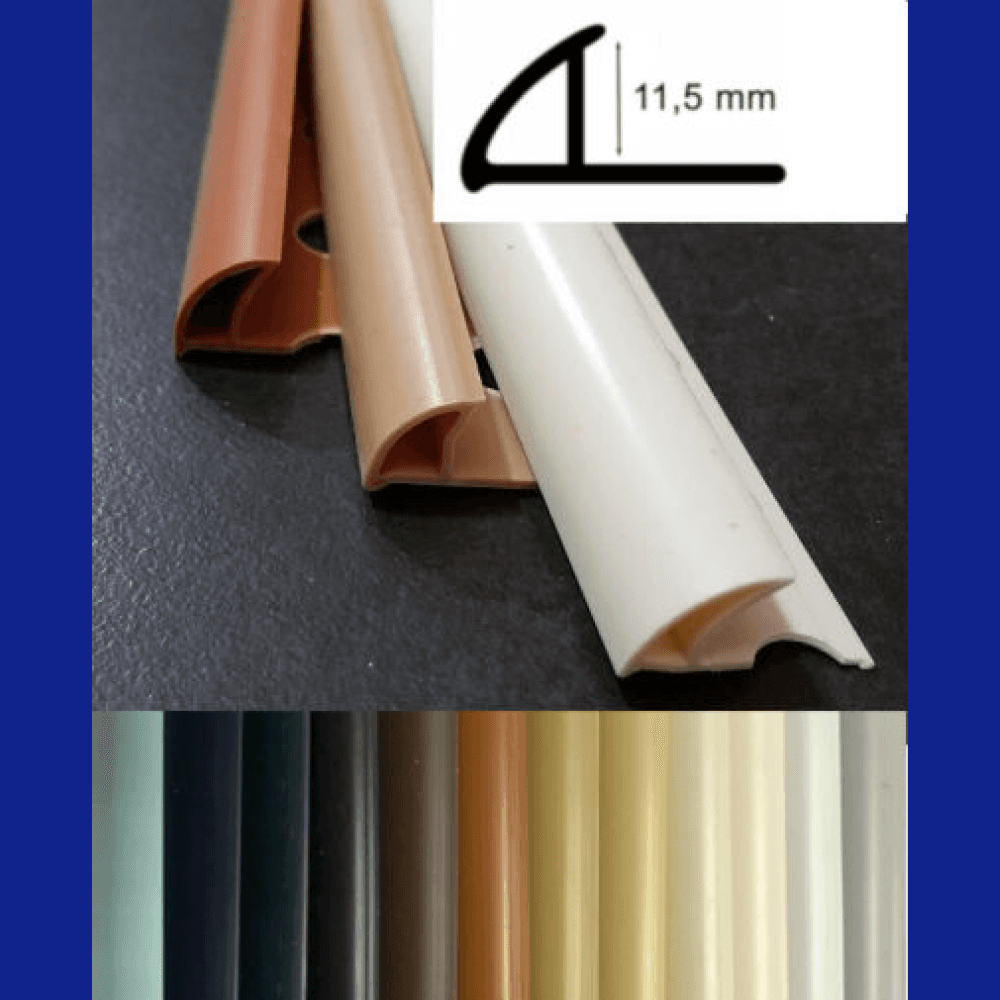 GUARDACANTO PVC LISO CERRADO 11,5 mm