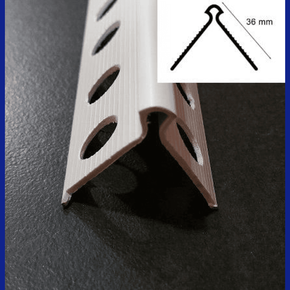 GUARDAVIVO EXTERIOR PVC MONOCAPA BLANCO