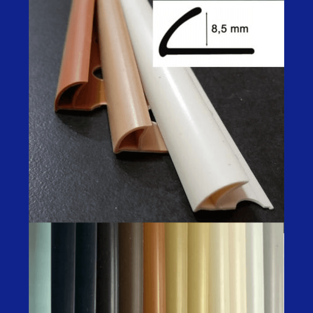 GUARDACANTO PVC LISO ABIERTO 8,5 mm